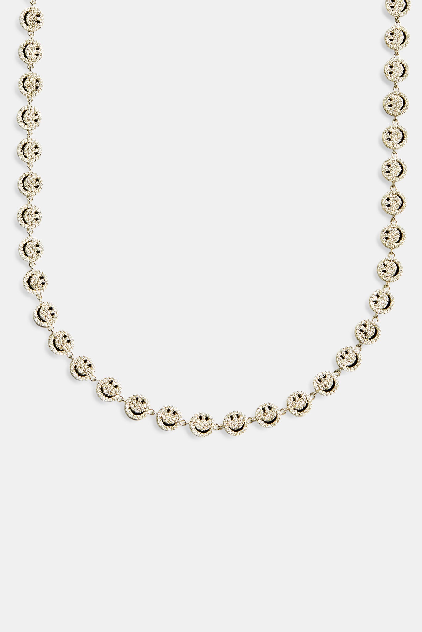 Iced CZ Happy Face Kette
